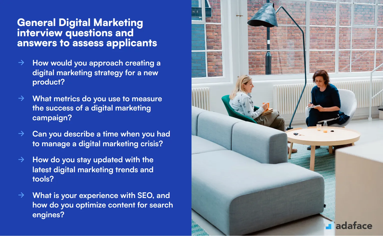 8 general Digital Marketing interview questions and answers to assess applicants