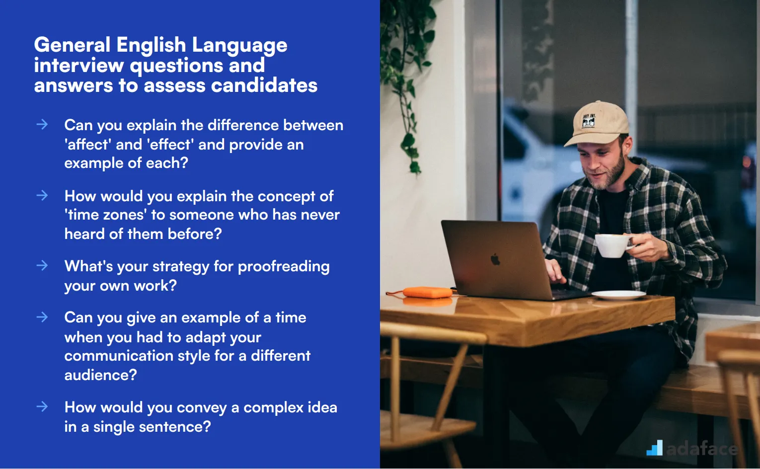 8 general English Language interview questions and answers to assess candidates