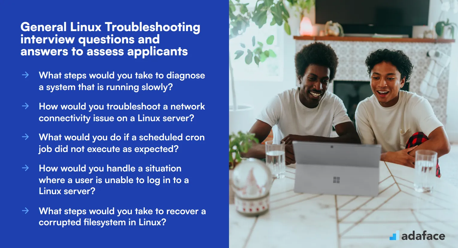 8 general Linux Troubleshooting interview questions and answers to assess applicants