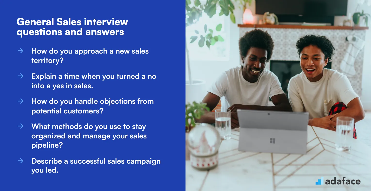 8 general Sales interview questions and answers