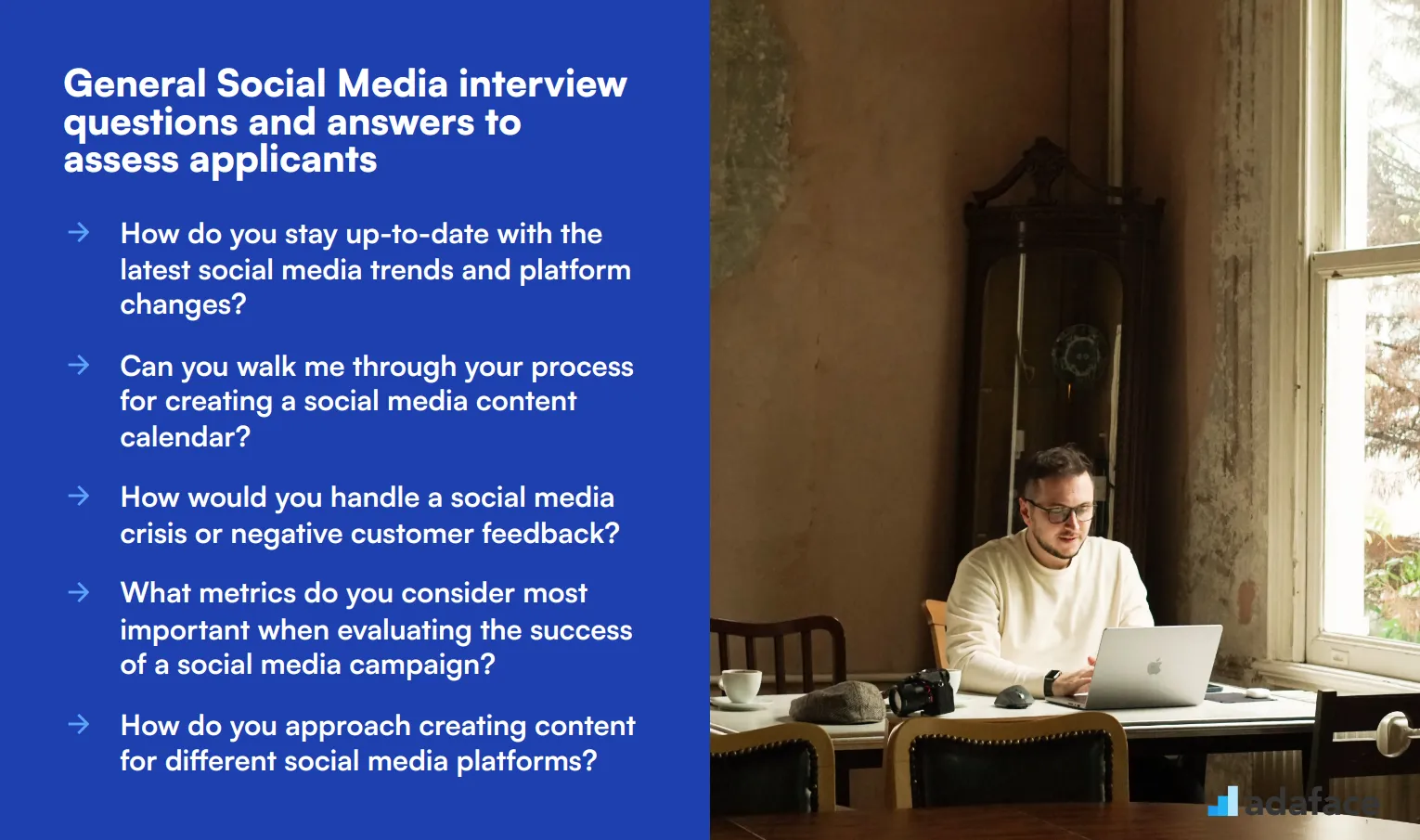 8 general Social Media interview questions and answers to assess applicants