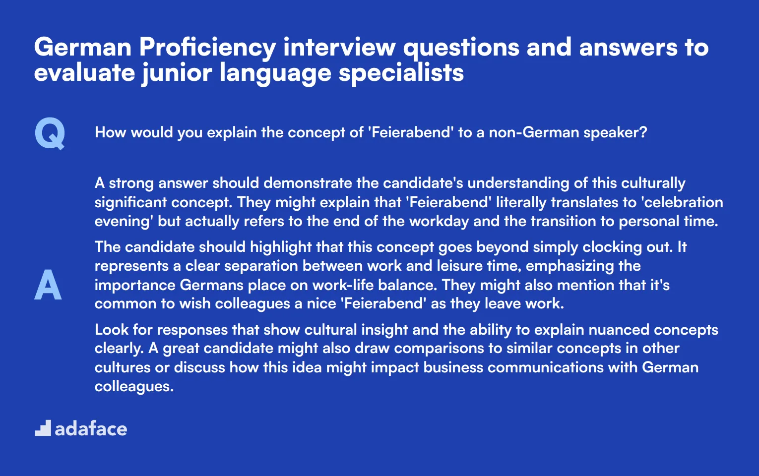 8 German Proficiency interview questions and answers to evaluate junior language specialists