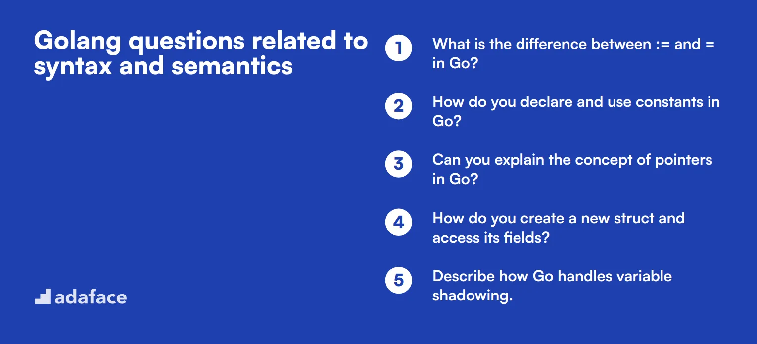 12 Golang questions related to syntax and semantics