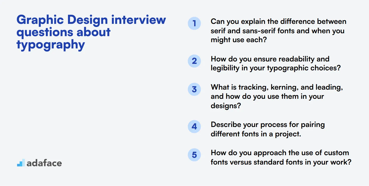 12 Graphic Design interview questions about typography