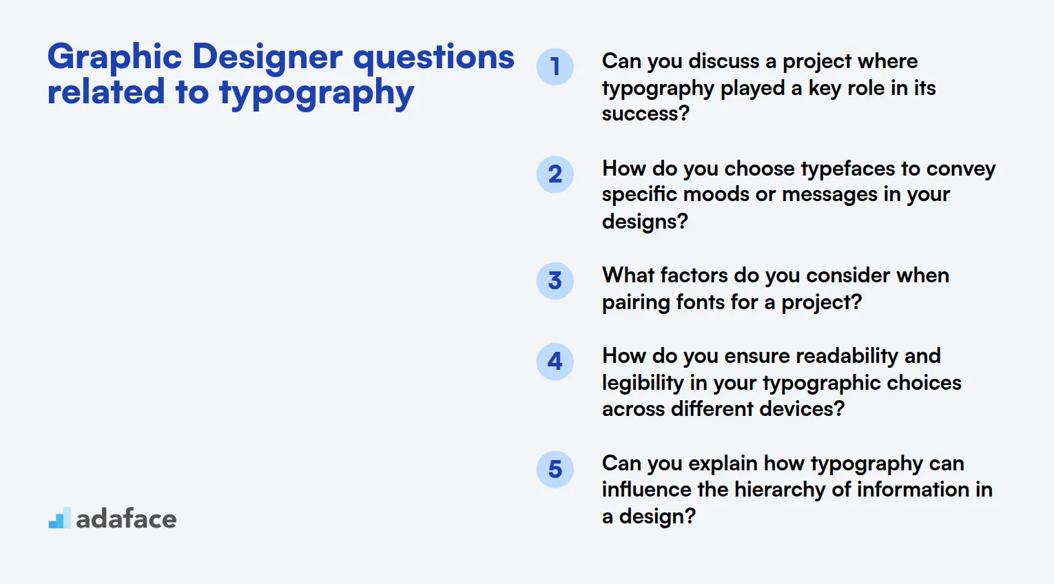 8 Graphic Designer questions related to typography
