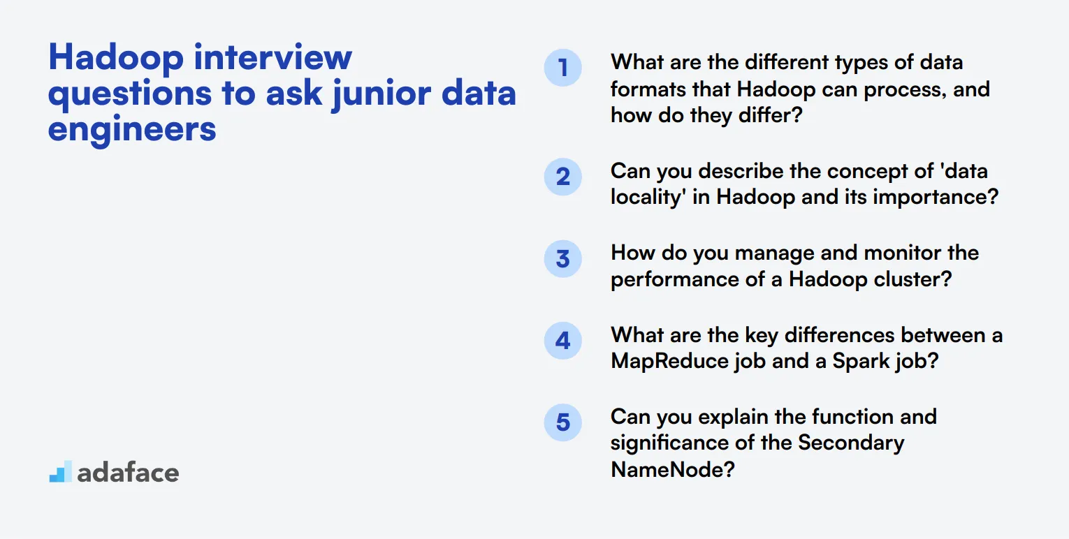 10 Hadoop interview questions to ask junior data engineers