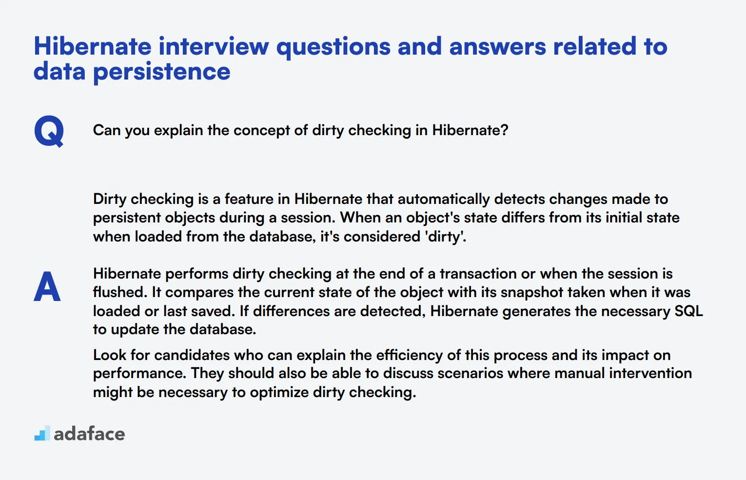 7 Hibernate interview questions and answers related to data persistence