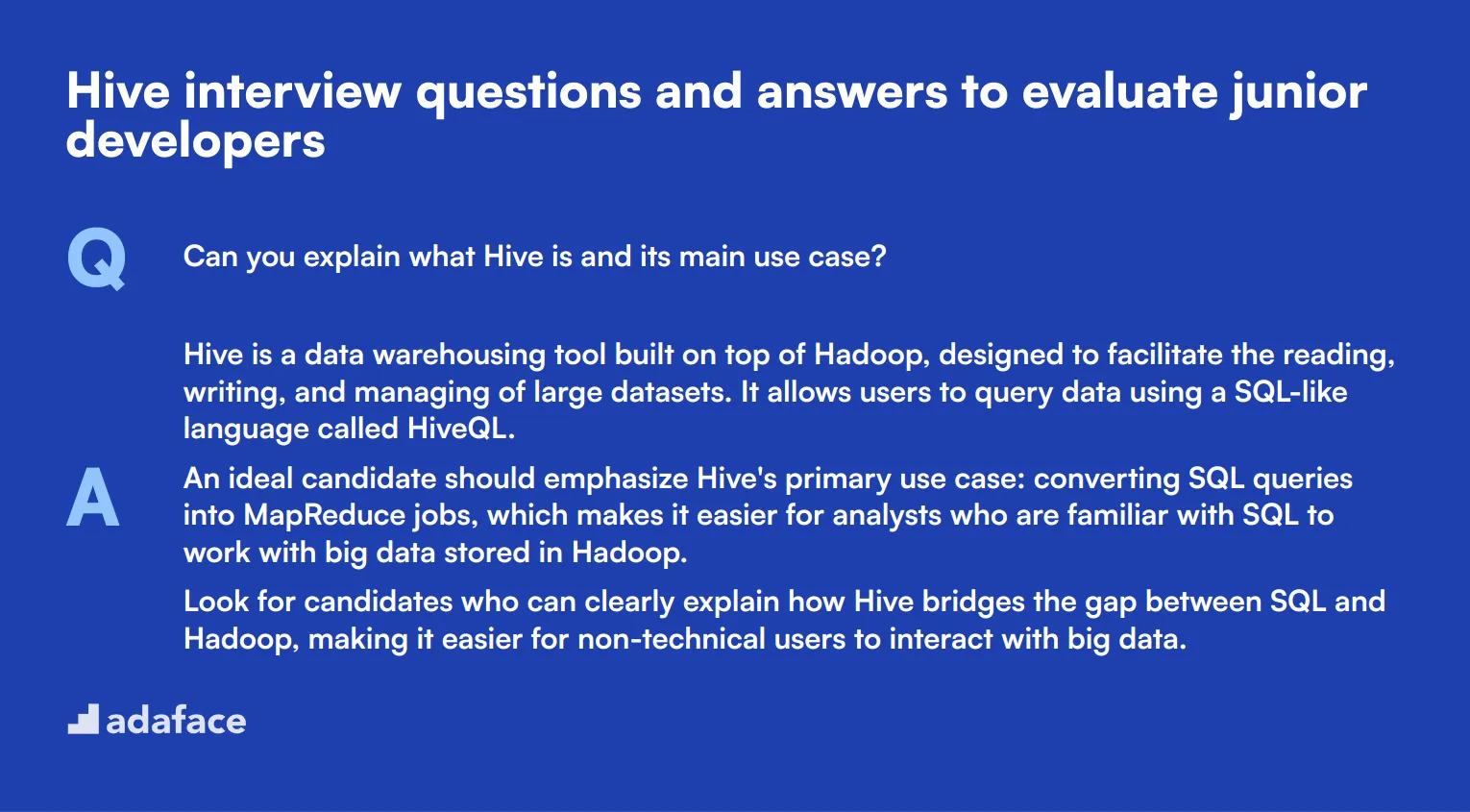 8 Hive interview questions and answers to evaluate junior developers