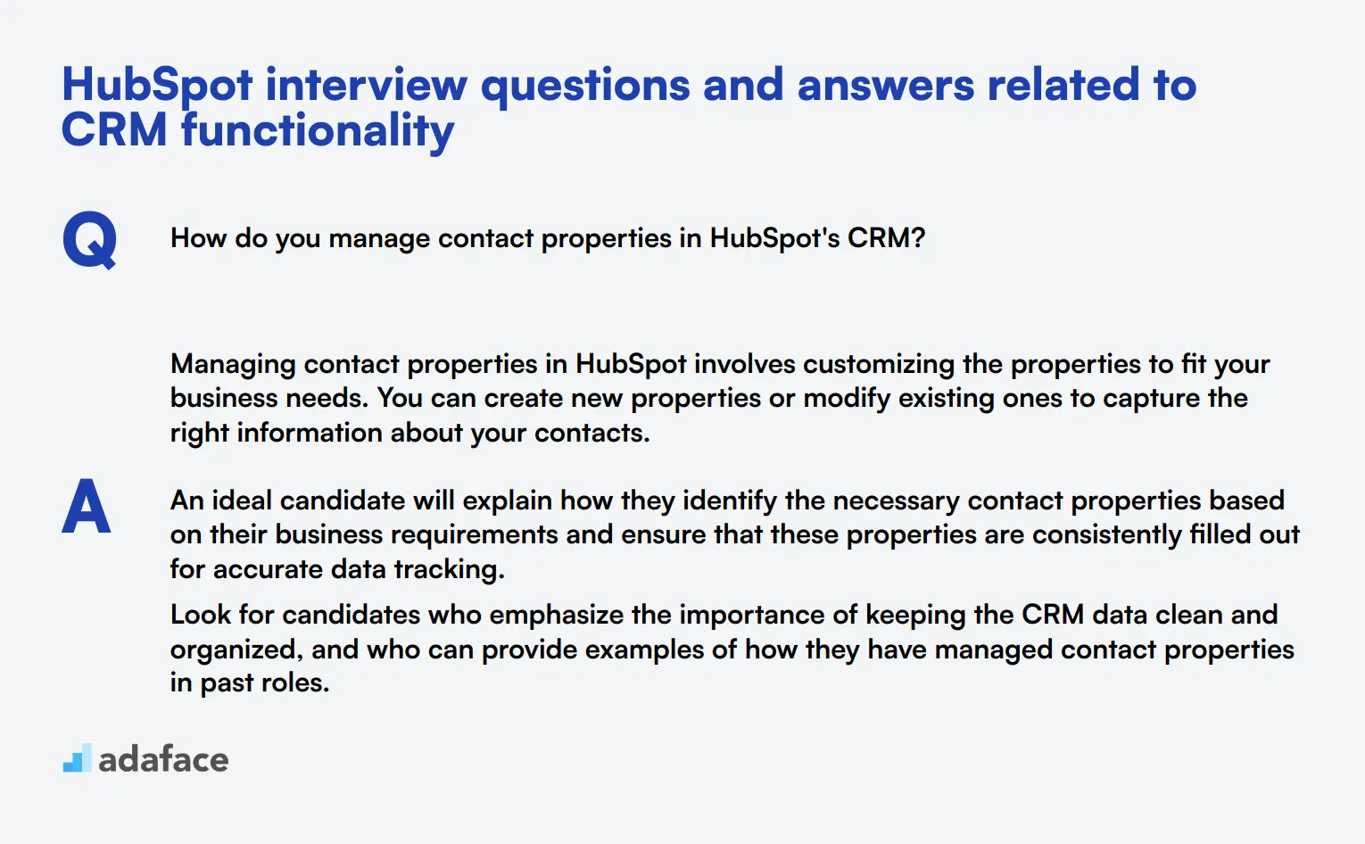 7 HubSpot interview questions and answers related to CRM functionality