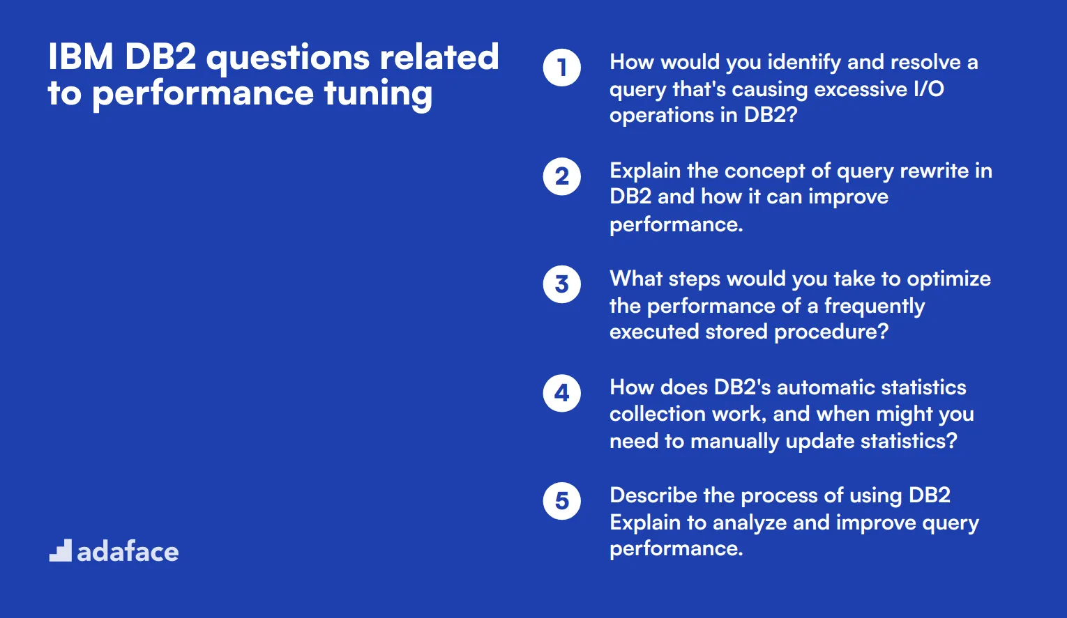 12 IBM DB2 questions related to performance tuning