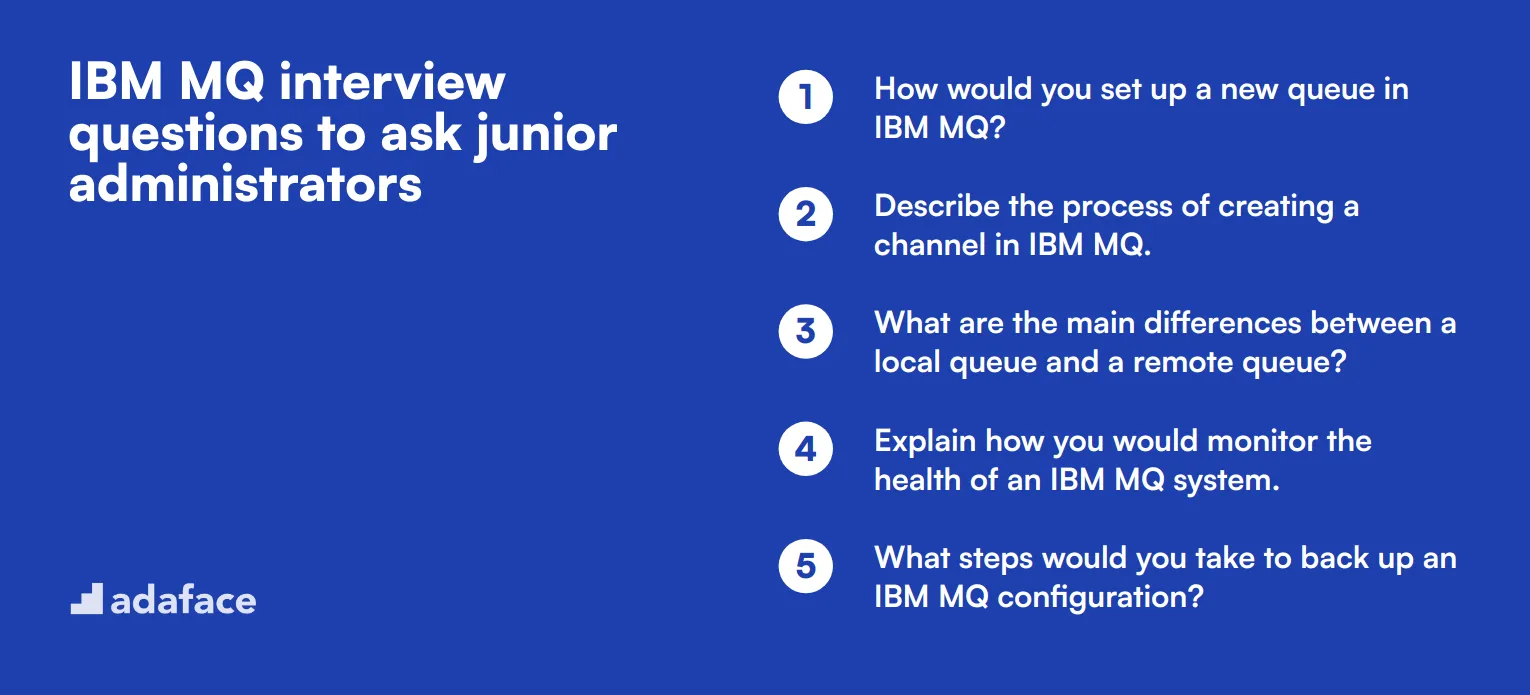 20 IBM MQ interview questions to ask junior administrators