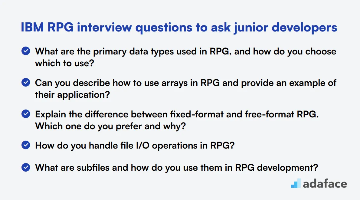 20 IBM RPG interview questions to ask junior developers