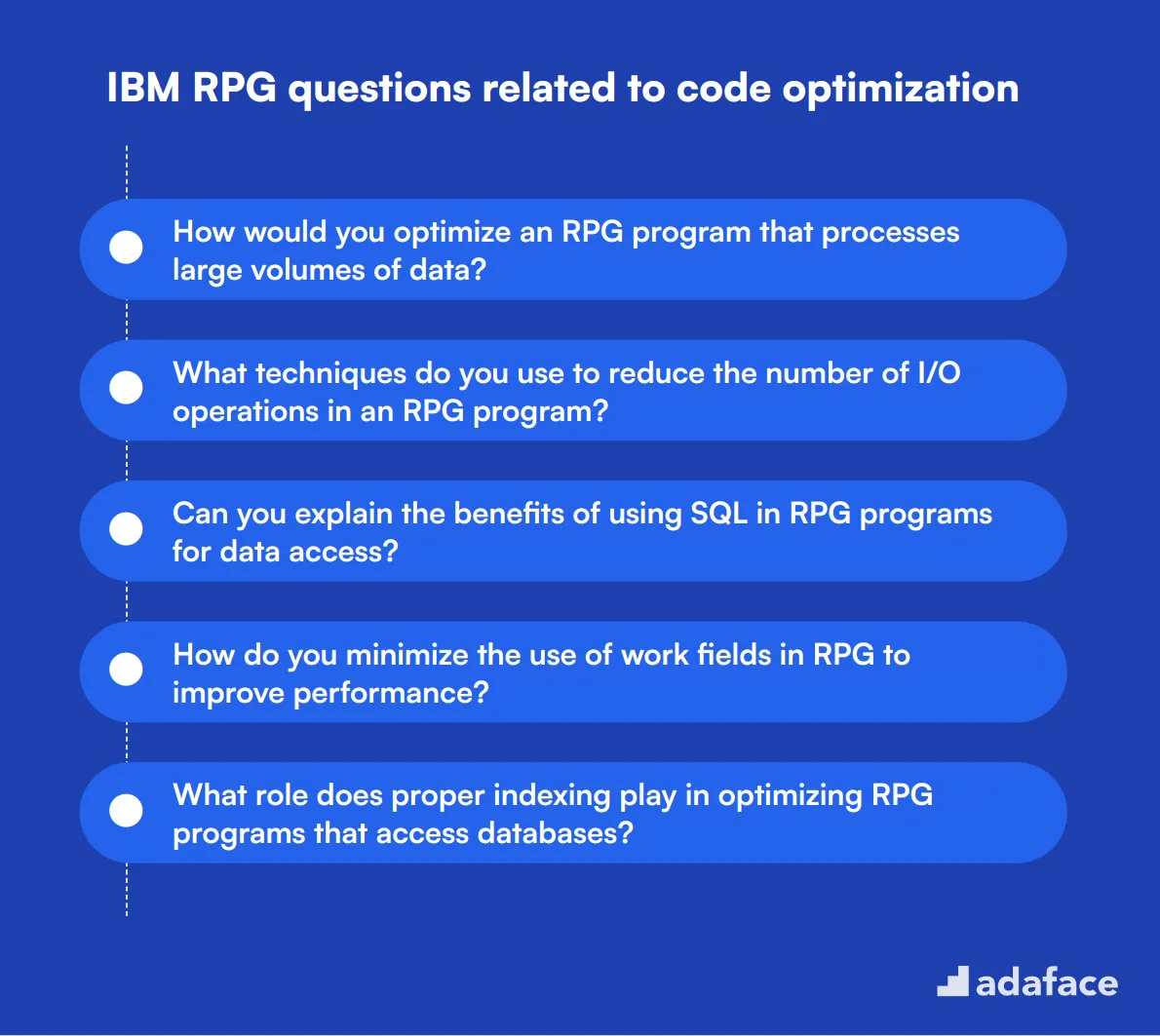 13 IBM RPG questions related to code optimization