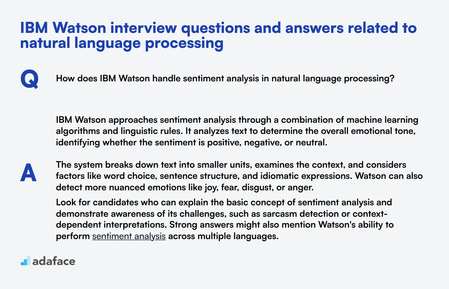 7 IBM Watson interview questions and answers related to natural language processing