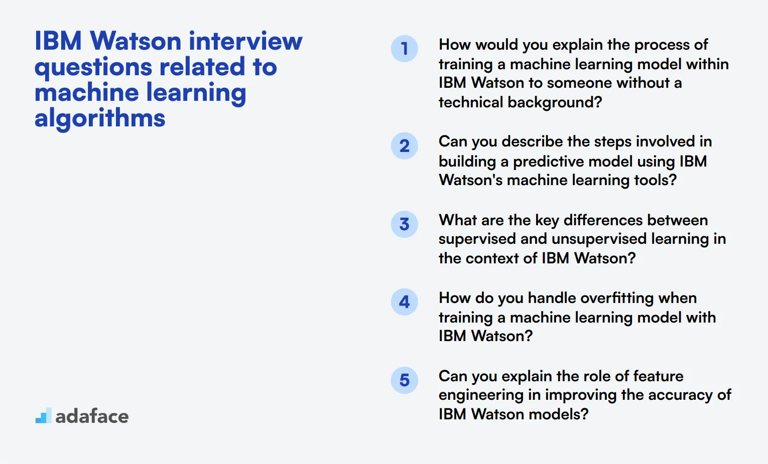 12 IBM Watson interview questions related to machine learning algorithms