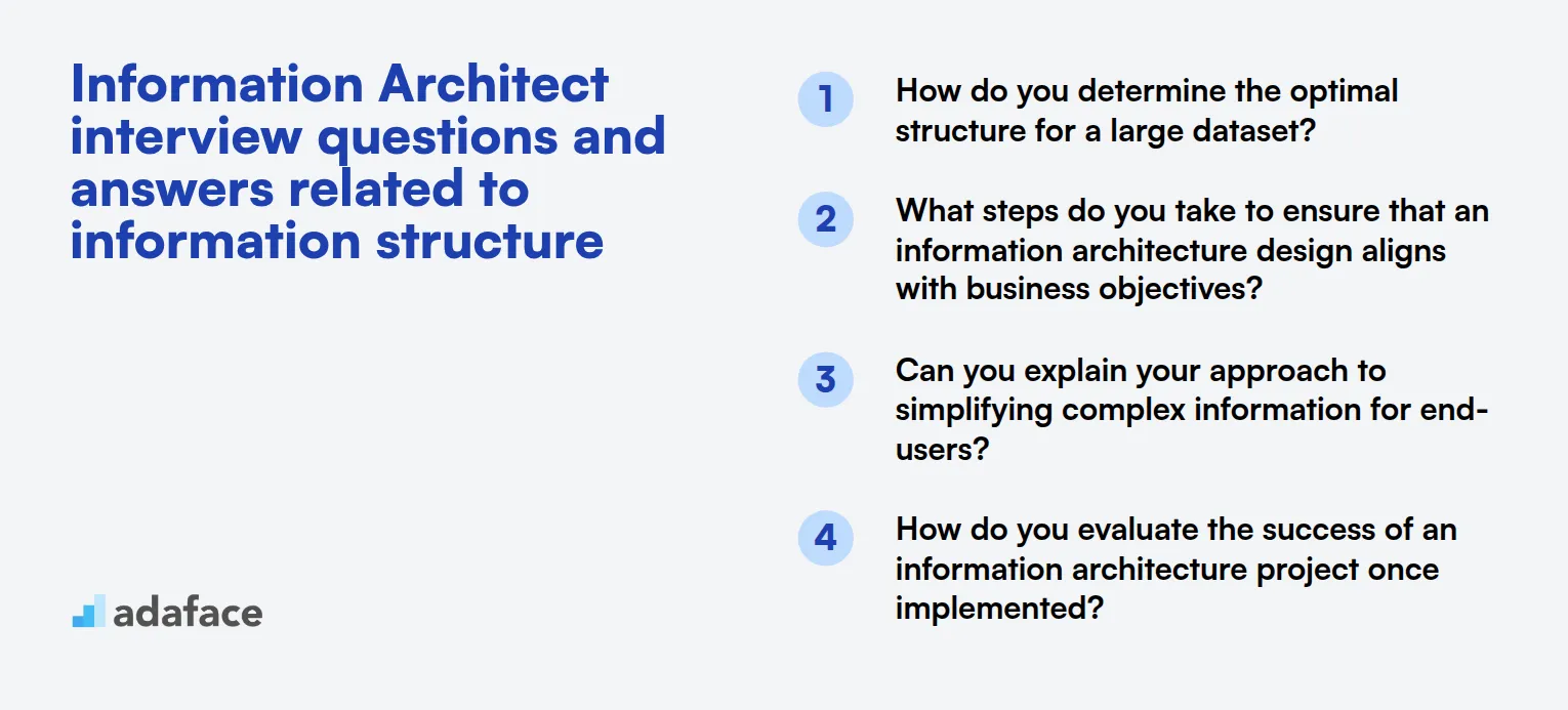 8 preguntas y respuestas de entrevistas de Arquitecto de Información relacionadas con la estructura de la información
