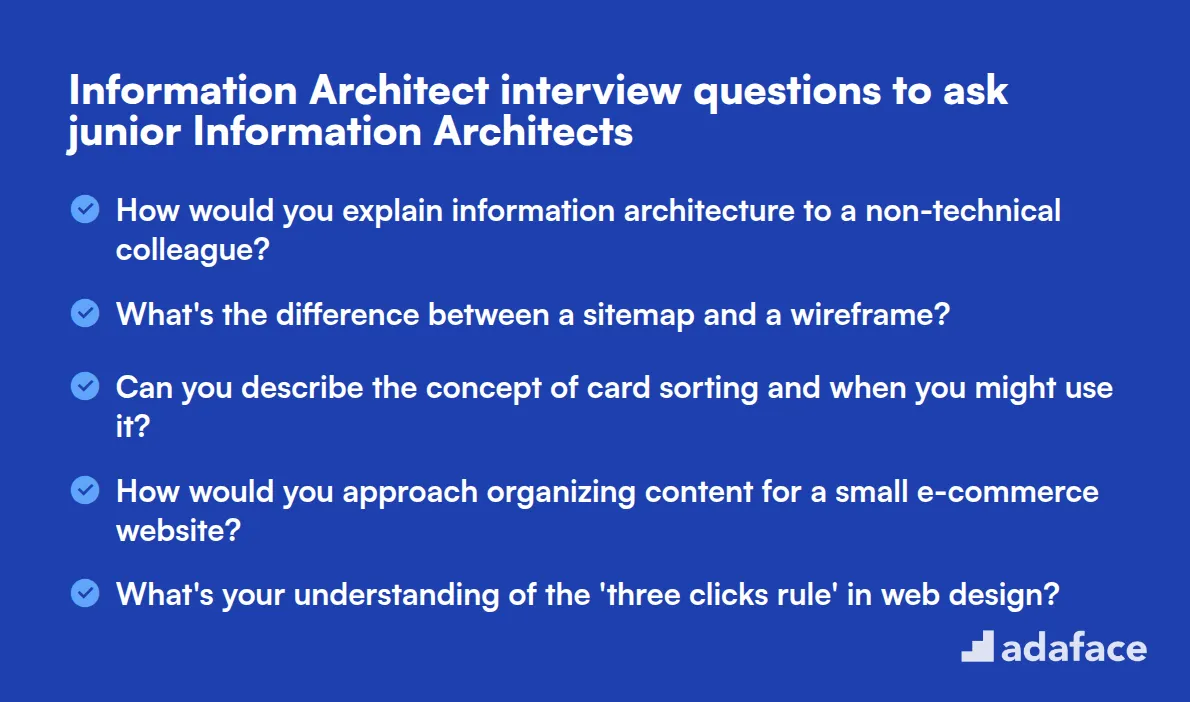 20 preguntas de entrevista para arquitectos de información para preguntar a arquitectos de información junior