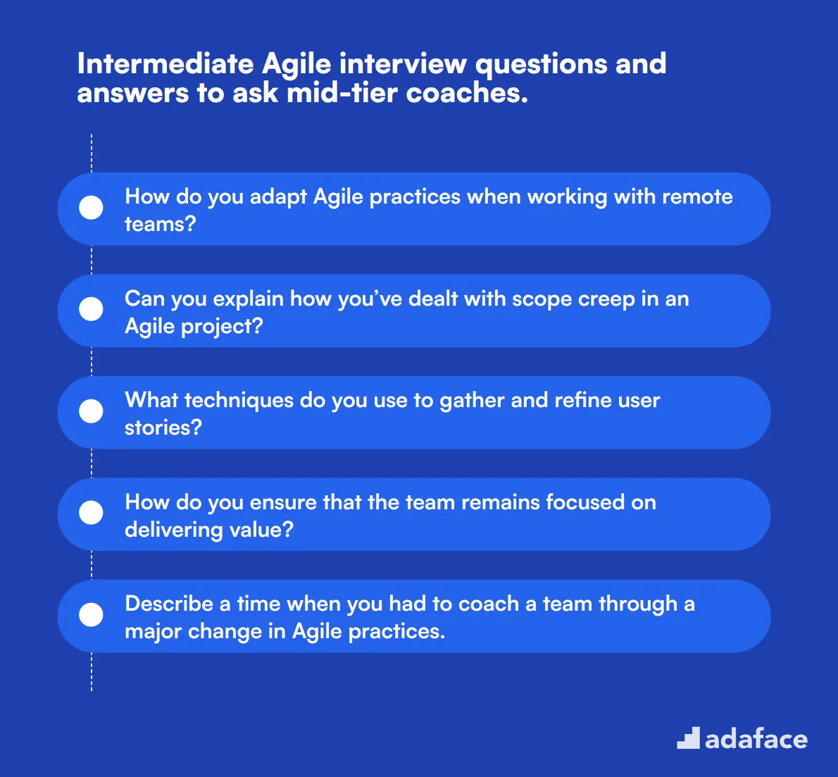 15 intermediate Agile interview questions and answers to ask mid-tier coaches.