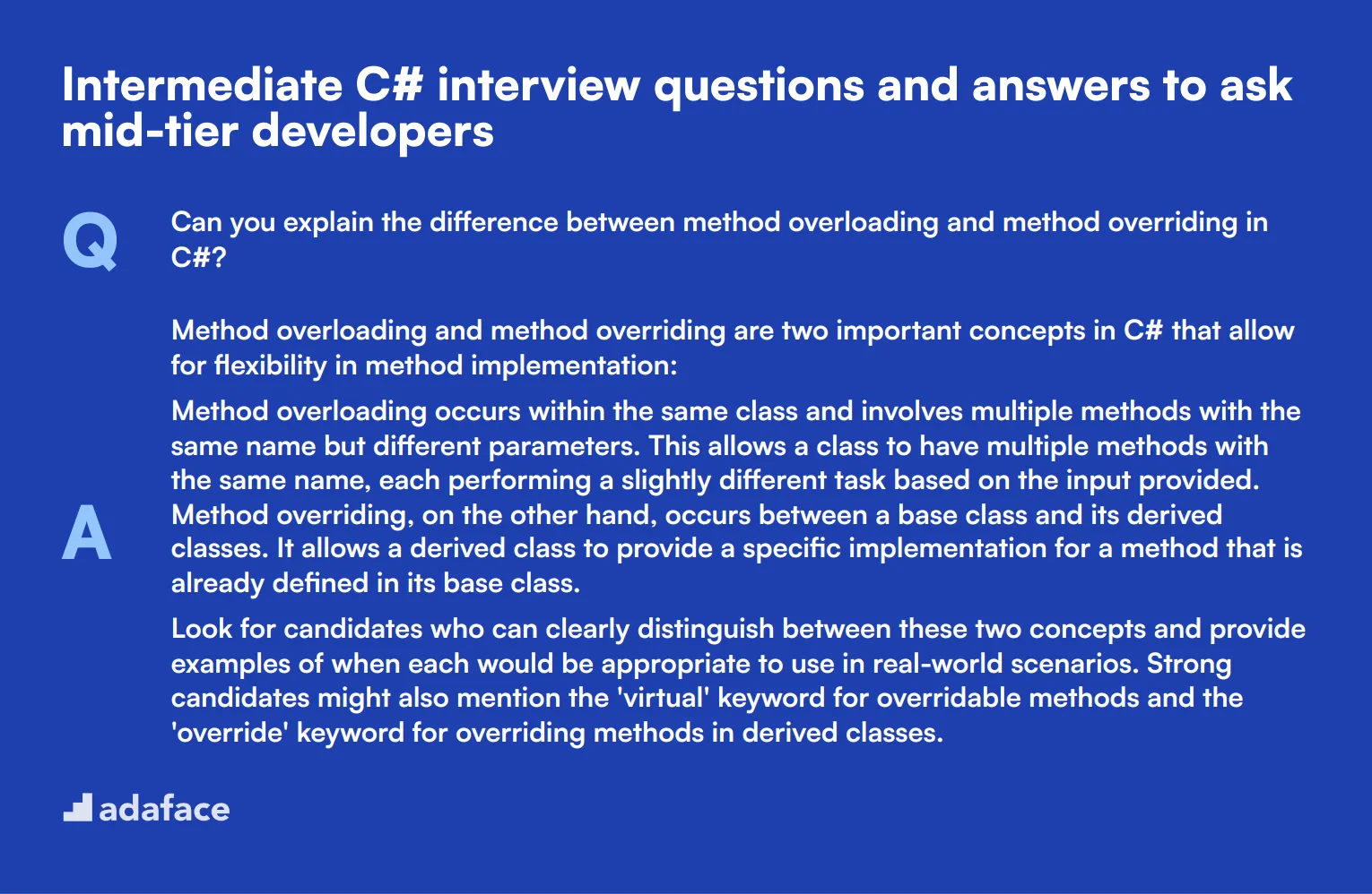 10 intermediate C# interview questions and answers to ask mid-tier developers