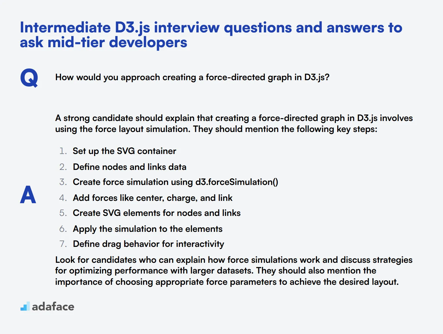 6 intermediate D3.js interview questions and answers to ask mid-tier developers