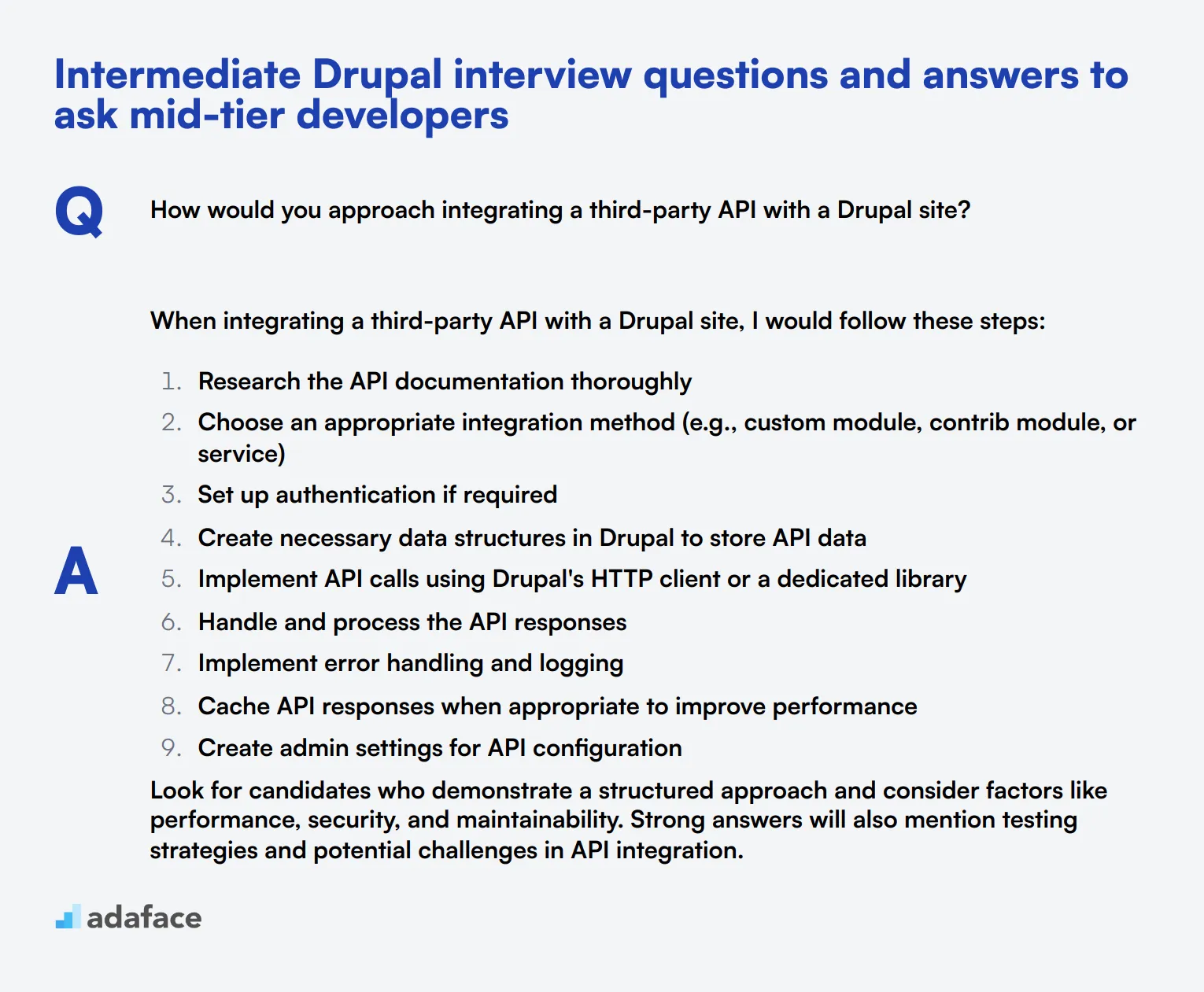 5 intermediate Drupal interview questions and answers to ask mid-tier developers