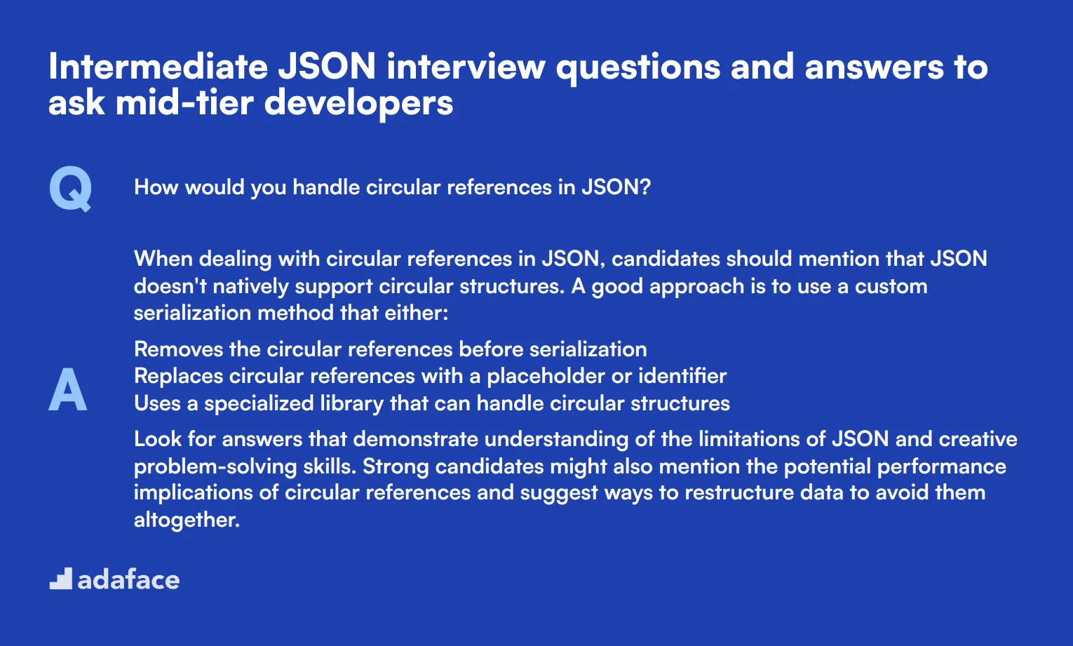 10 intermediate JSON interview questions and answers to ask mid-tier developers