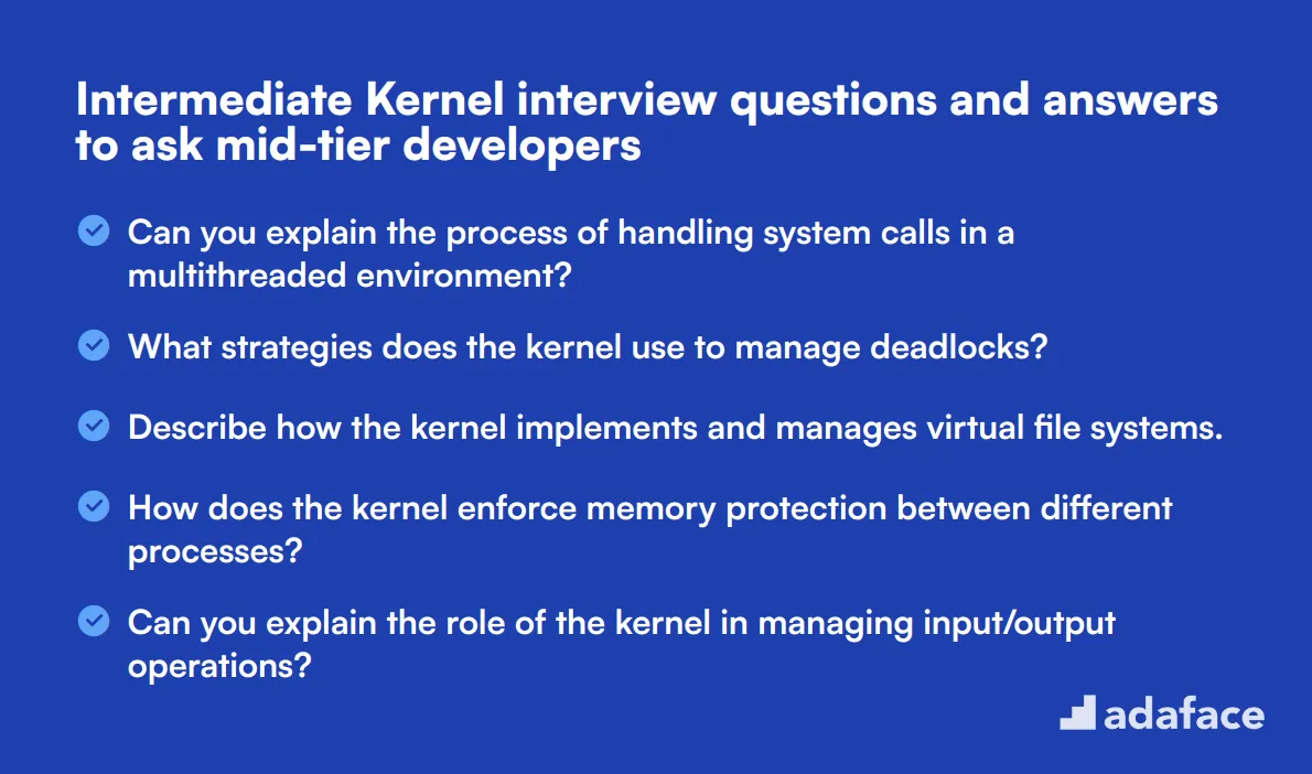 18 intermediate Kernel interview questions and answers to ask mid-tier developers