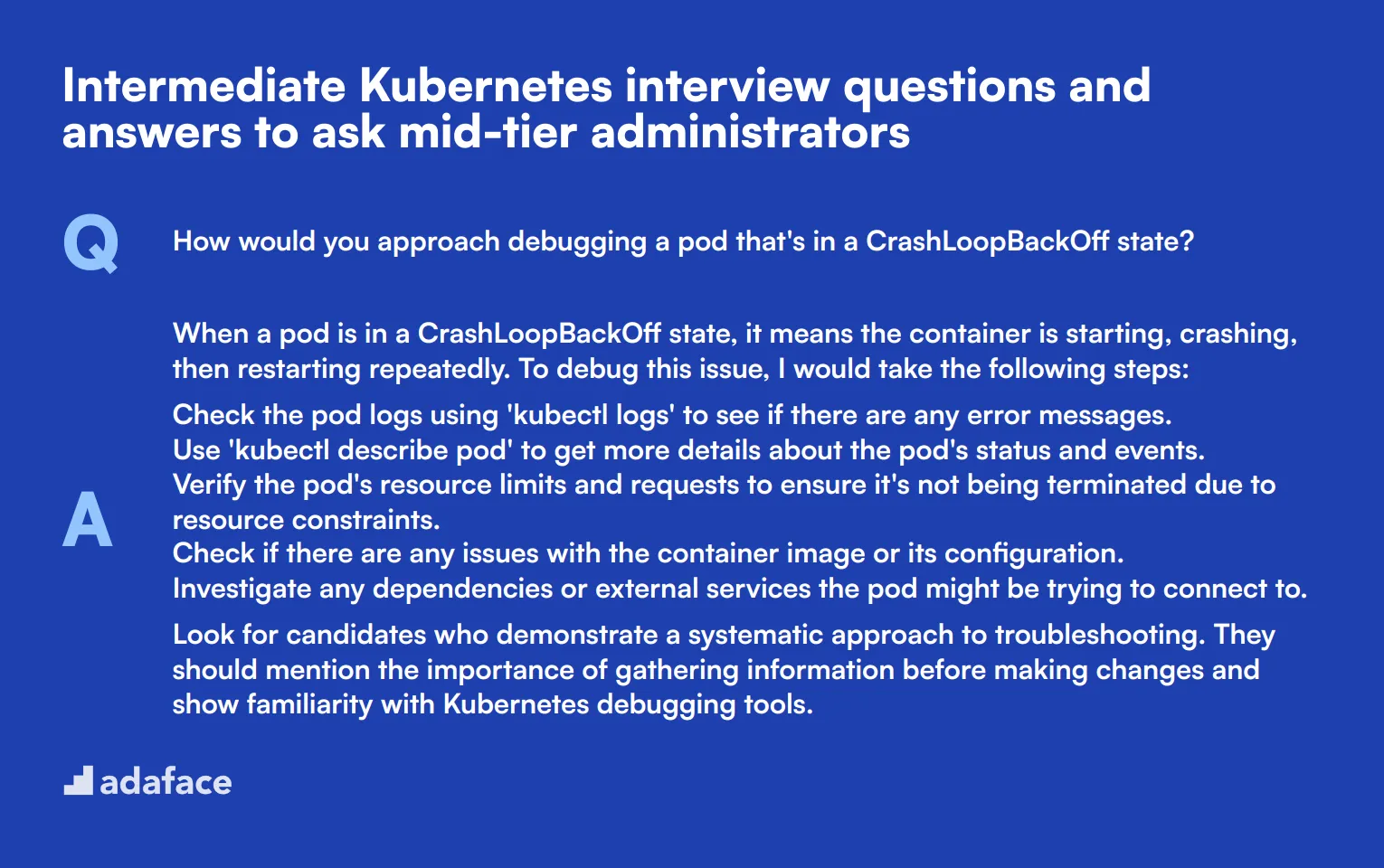 10 intermediate Kubernetes interview questions and answers to ask mid-tier administrators