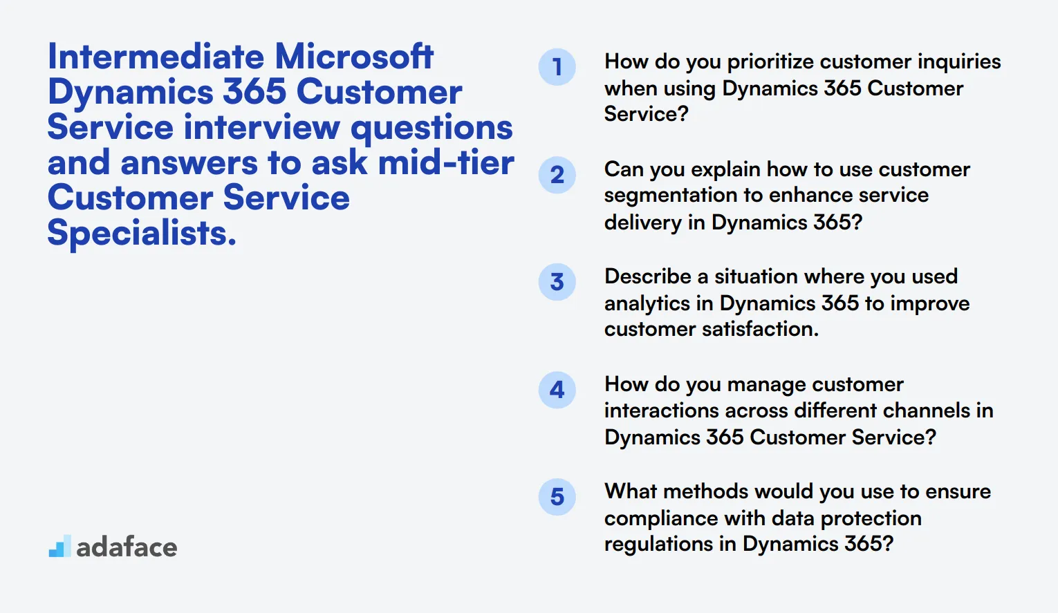 15 intermediate Microsoft Dynamics 365 Customer Service interview questions and answers to ask mid-tier Customer Service Specialists.