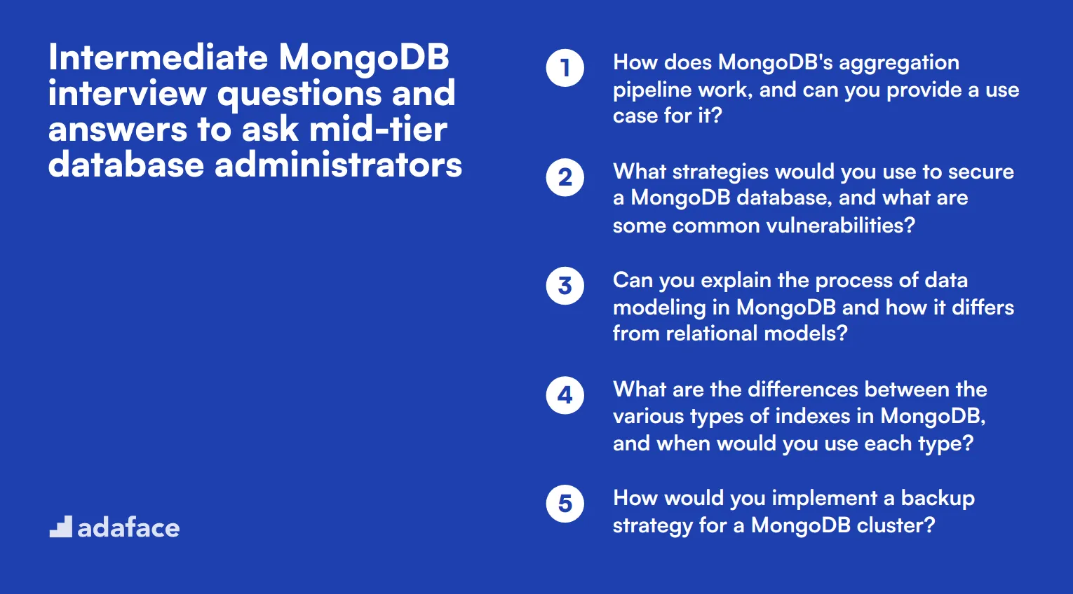 10 intermediate MongoDB interview questions and answers to ask mid-tier database administrators