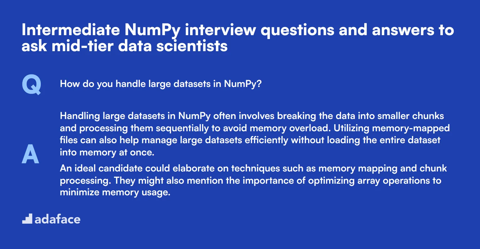 10 intermediate NumPy interview questions and answers to ask mid-tier data scientists