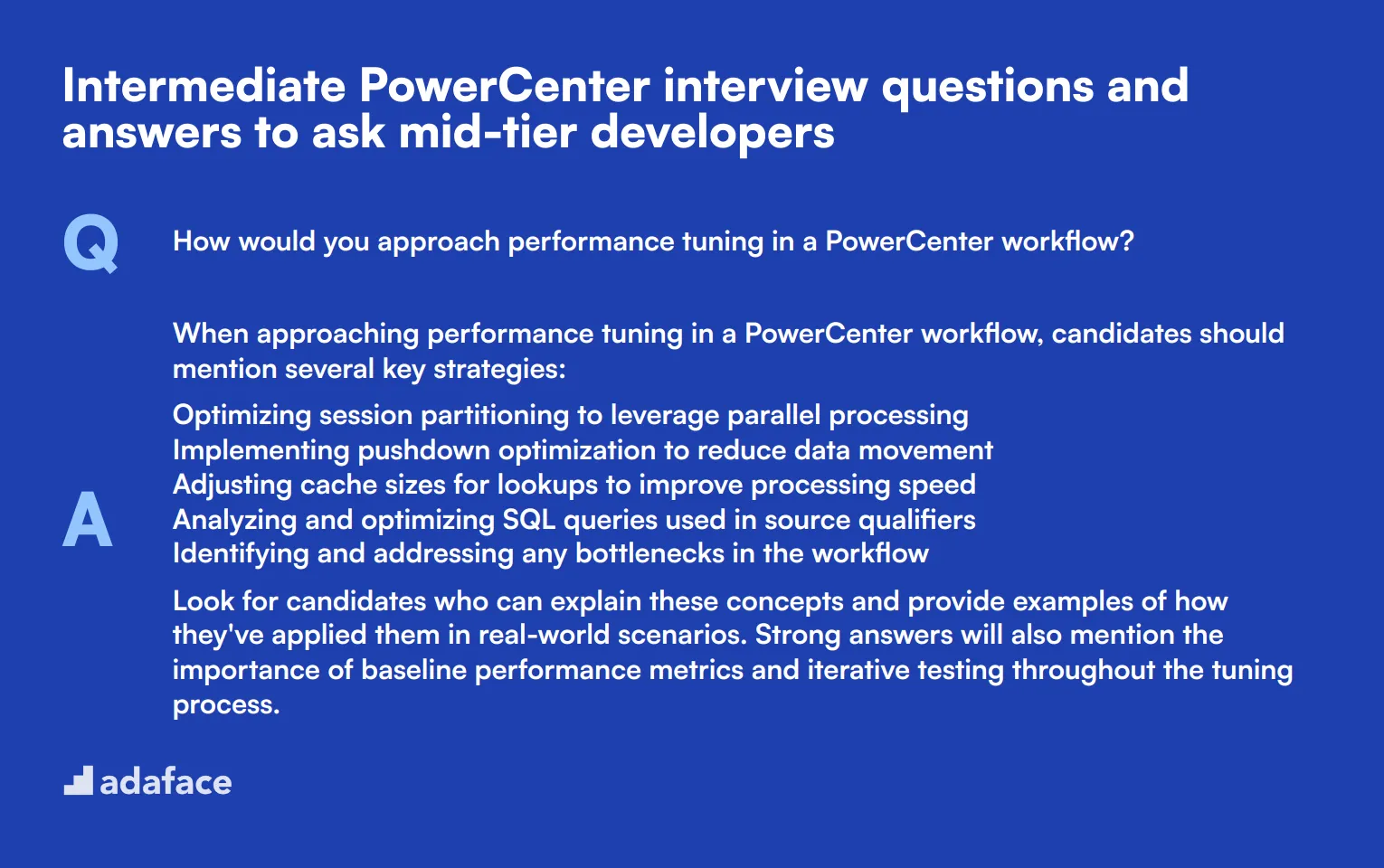 10 intermediate PowerCenter interview questions and answers to ask mid-tier developers