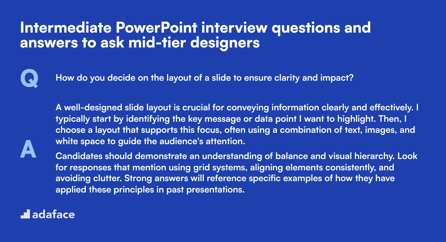 10 intermediate PowerPoint interview questions and answers to ask mid-tier designers