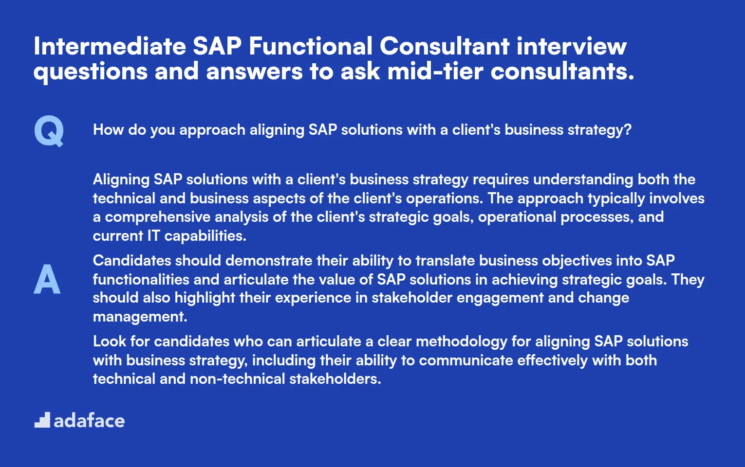 10 preguntas y respuestas de entrevista para consultores funcionales de SAP intermedios para hacer a consultores de nivel medio.