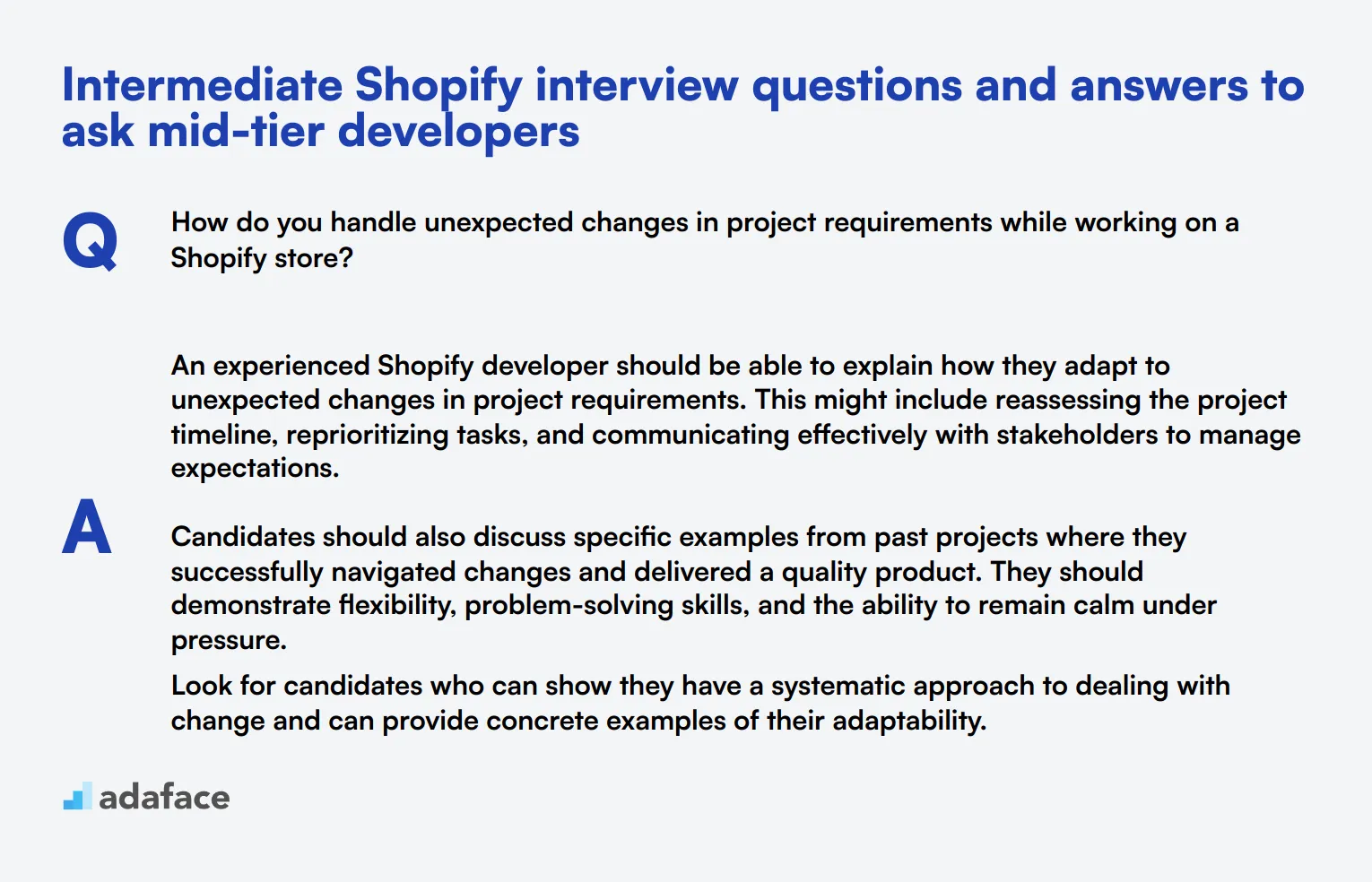 10 intermediate Shopify interview questions and answers to ask mid-tier developers