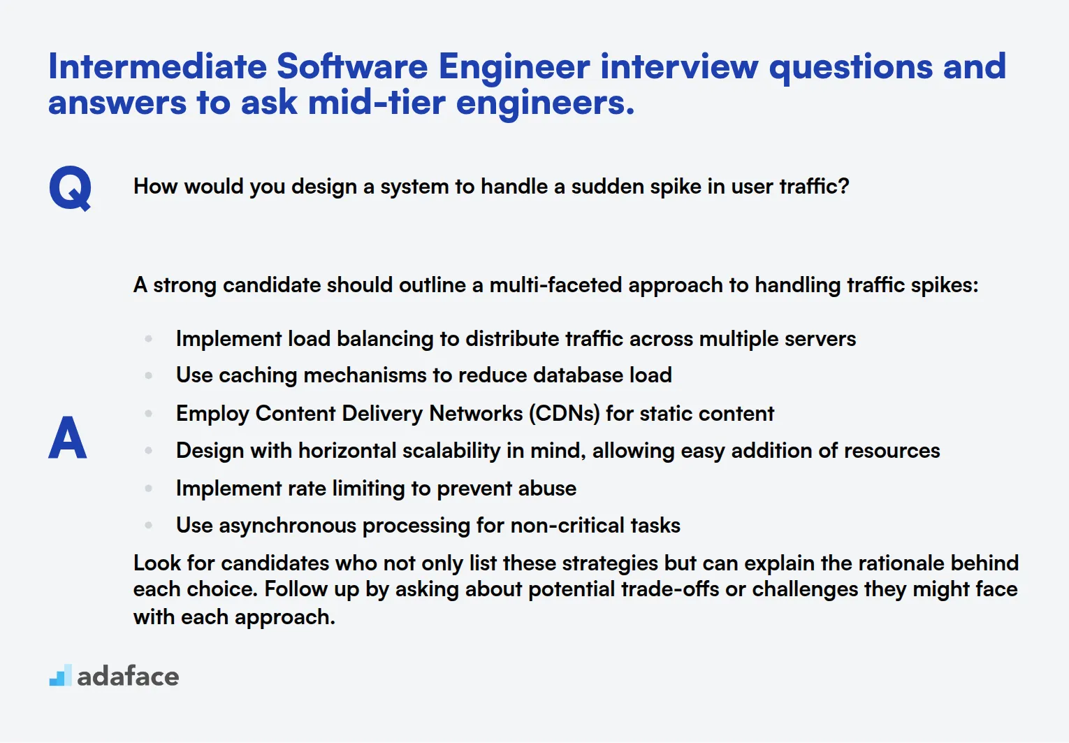 10 intermediate Software Engineer interview questions and answers to ask mid-tier engineers.