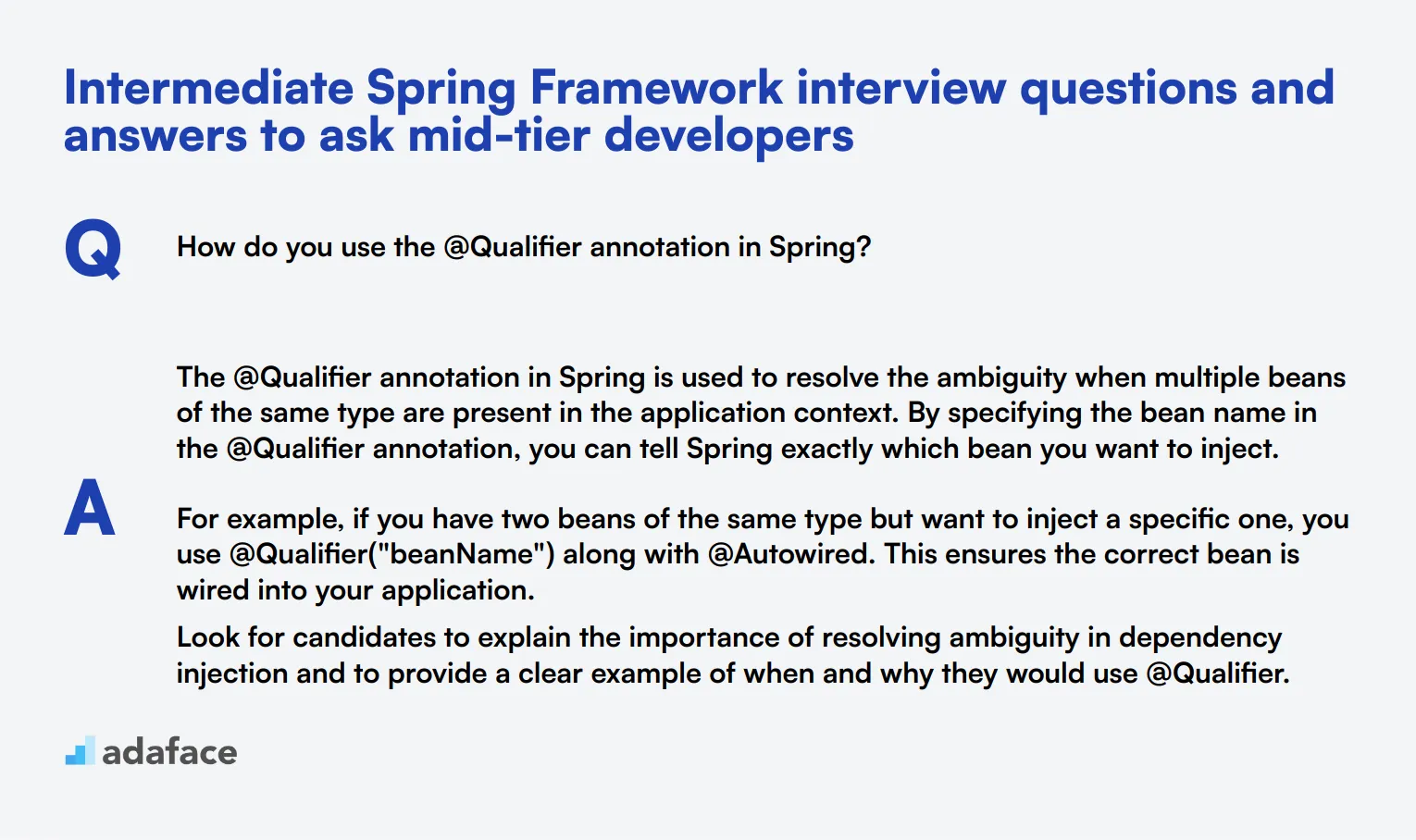 10 intermediate Spring Framework interview questions and answers to ask mid-tier developers