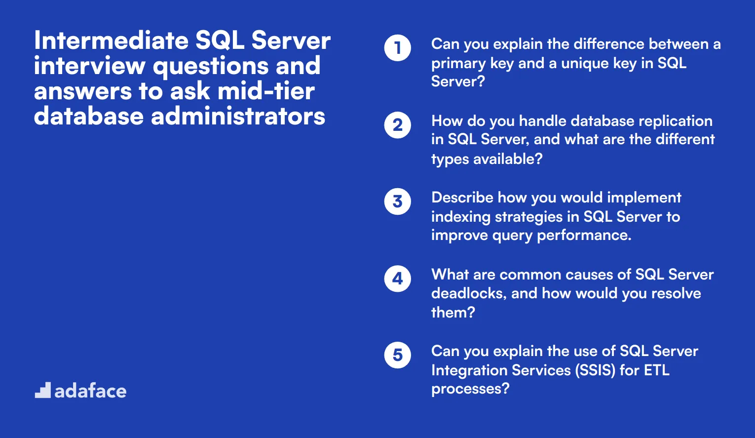 15 intermediate SQL Server interview questions and answers to ask mid-tier database administrators