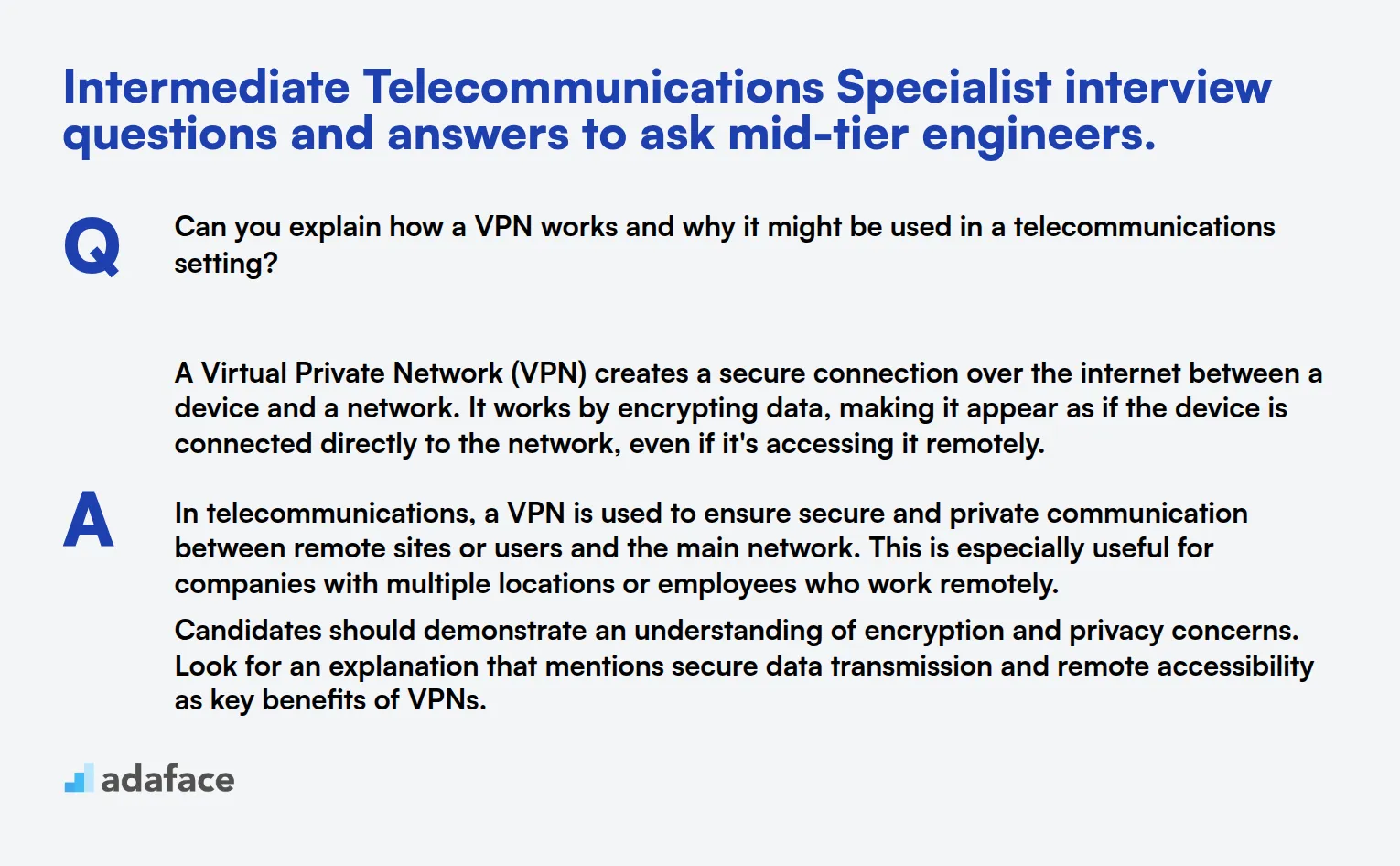 10 preguntas y respuestas intermedias para entrevistas con especialistas en telecomunicaciones para ingenieros de nivel medio.