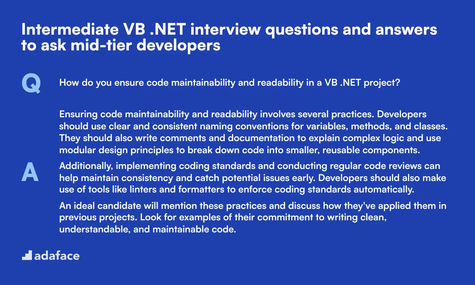 10 intermediate VB .NET interview questions and answers to ask mid-tier developers