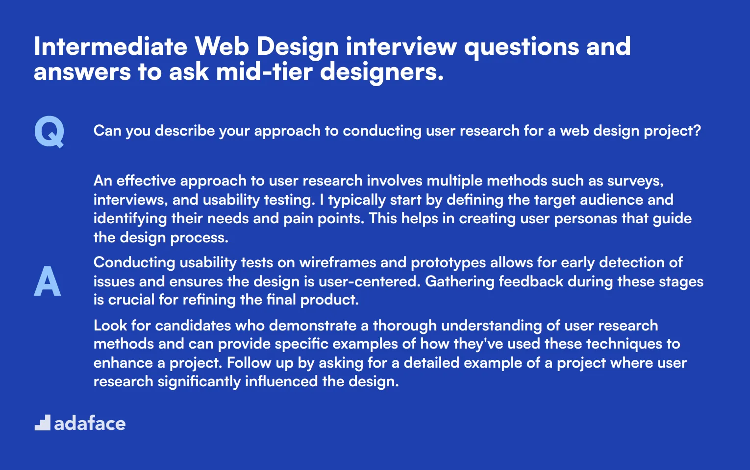 10 intermediate Web Design interview questions and answers to ask mid-tier designers.