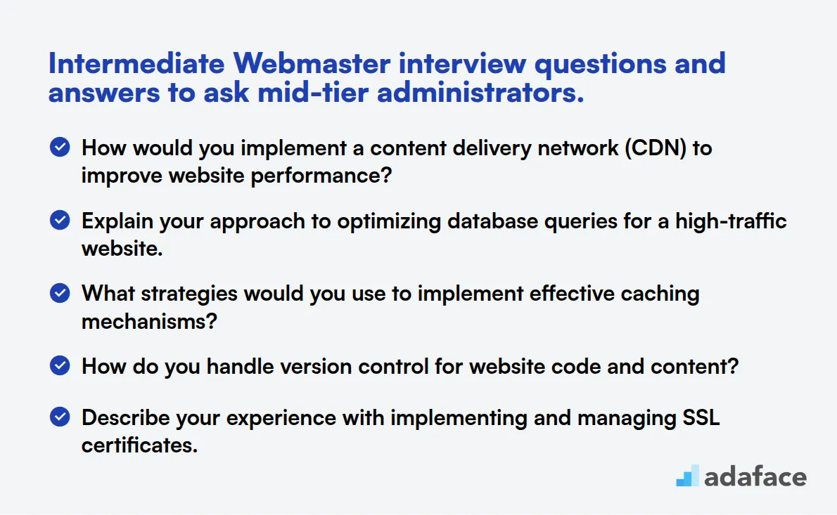 15 preguntas y respuestas de entrevista para webmasters intermedios para preguntar a administradores de nivel medio.
