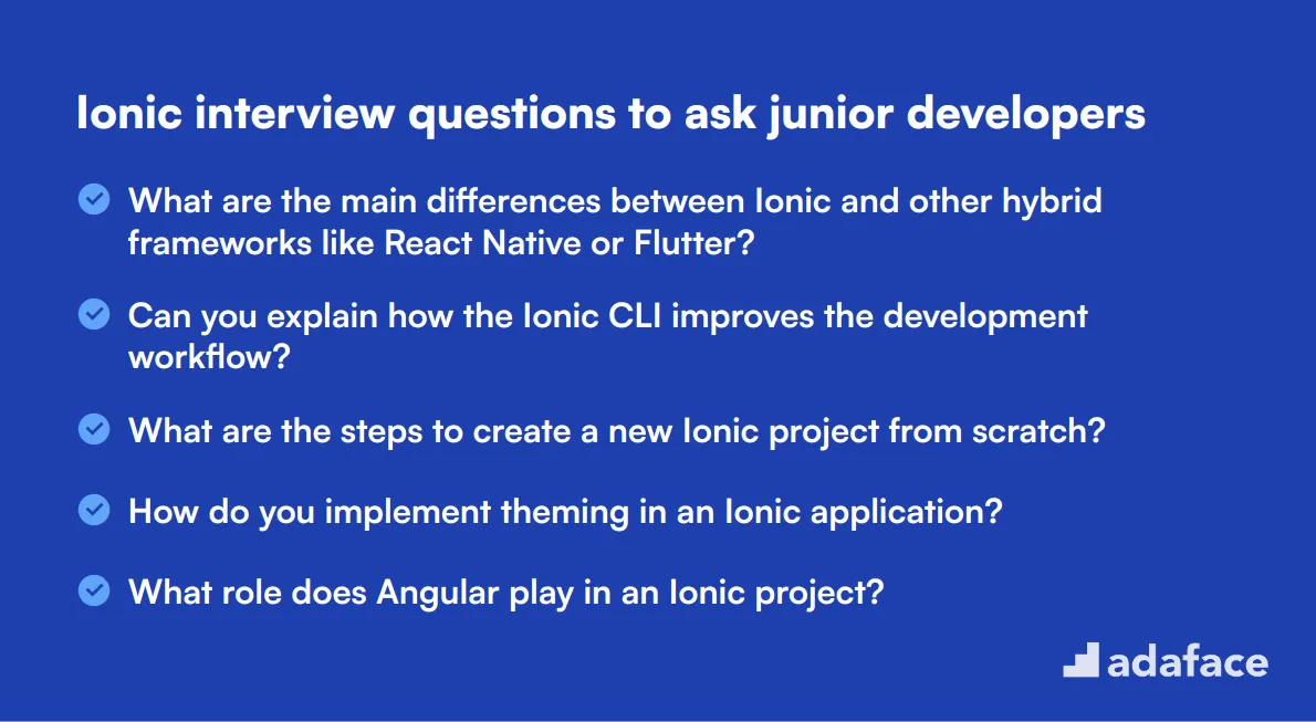 10 Ionic interview questions to ask junior developers