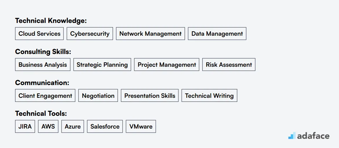 Ideal skills required for IT Consultant