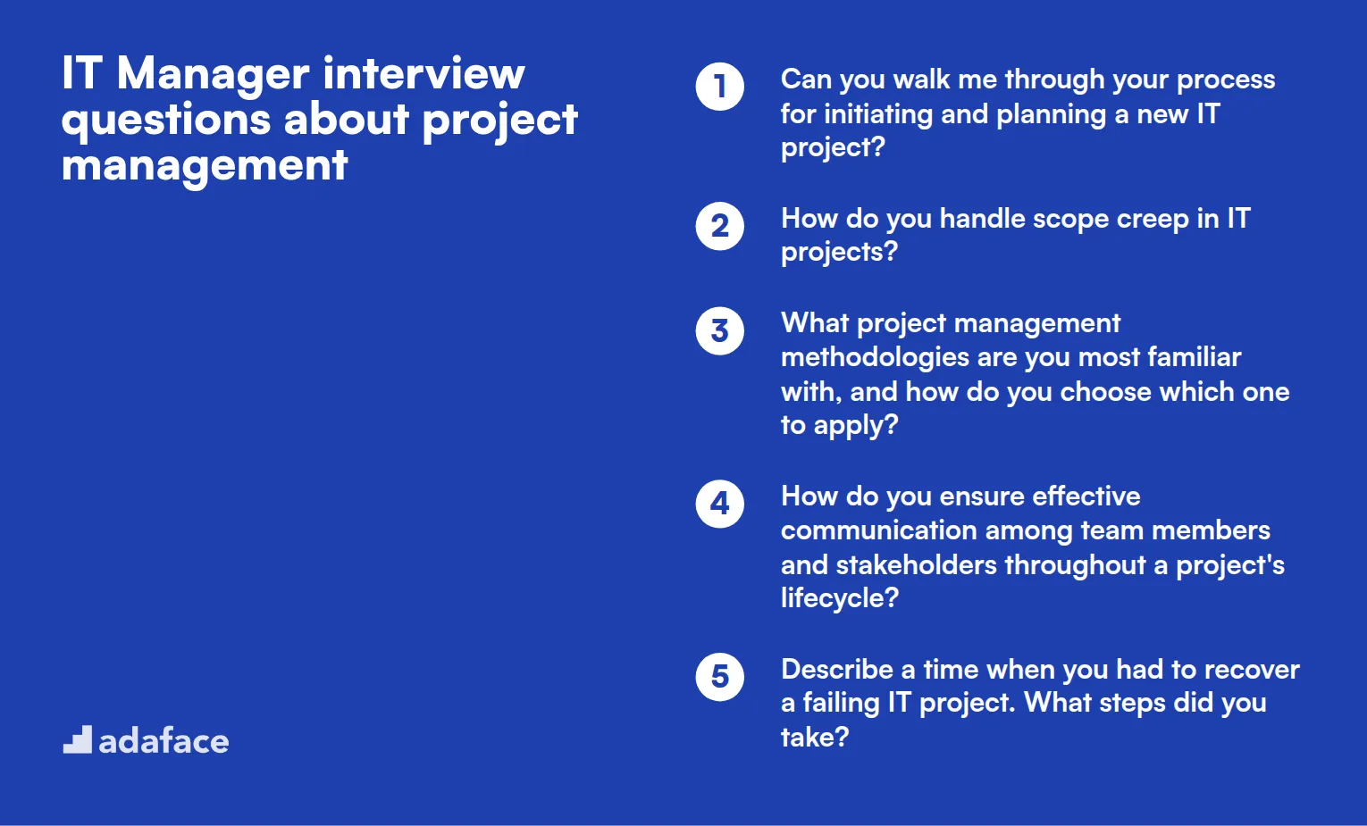 12 IT Manager interview questions about project management