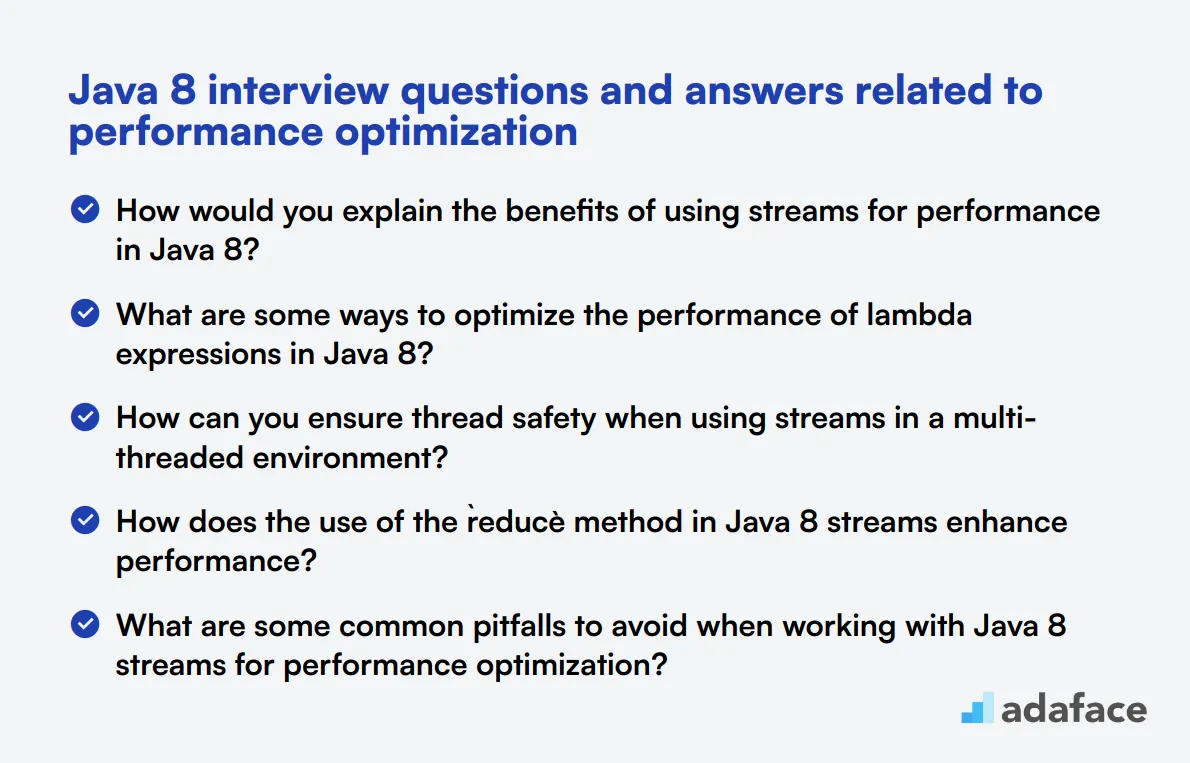 9 Java 8 interview questions and answers related to performance optimization