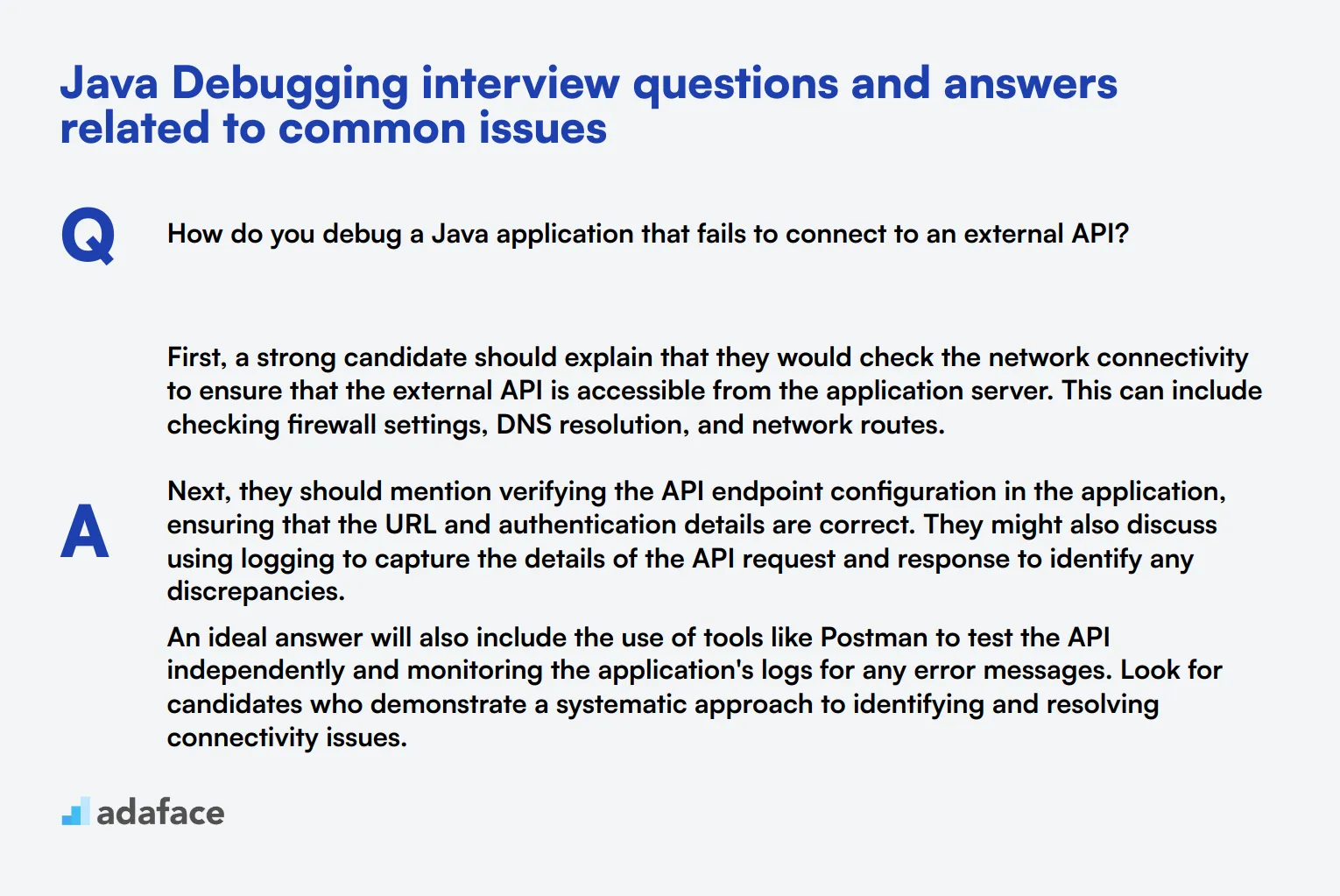 8 Java Debugging interview questions and answers related to common issues