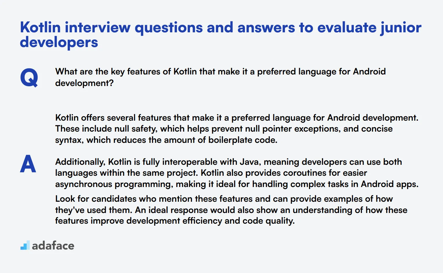 8 Kotlin interview questions and answers to evaluate junior developers