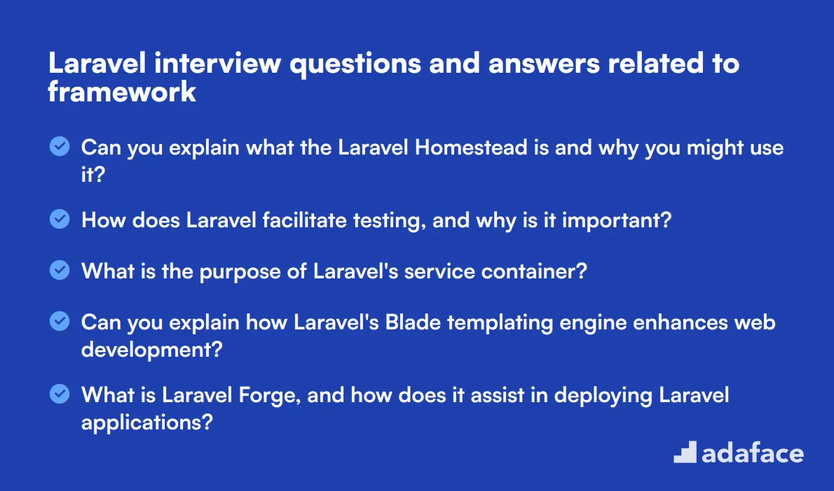 9 Laravel interview questions and answers related to framework