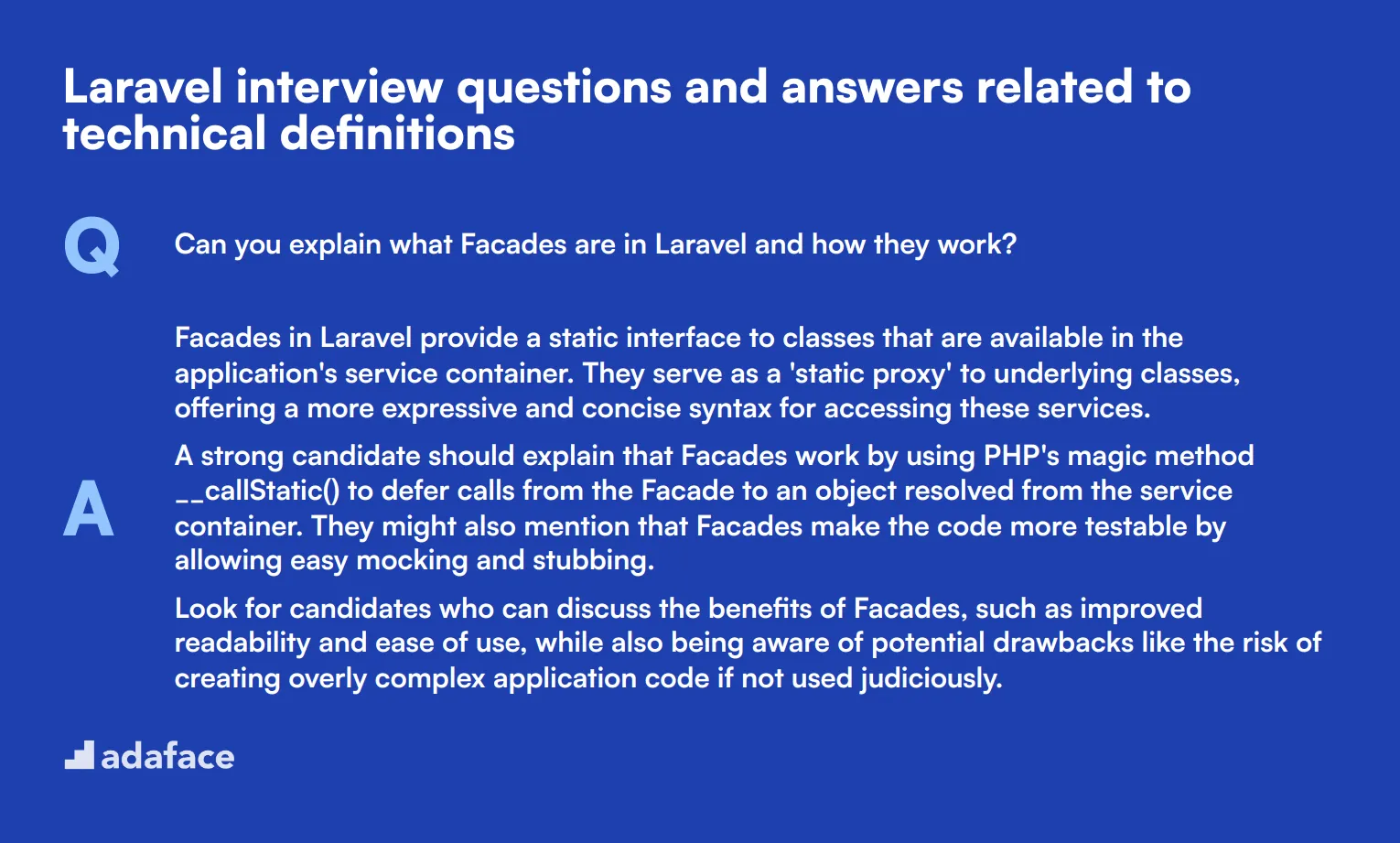 9 Laravel interview questions and answers related to technical definitions